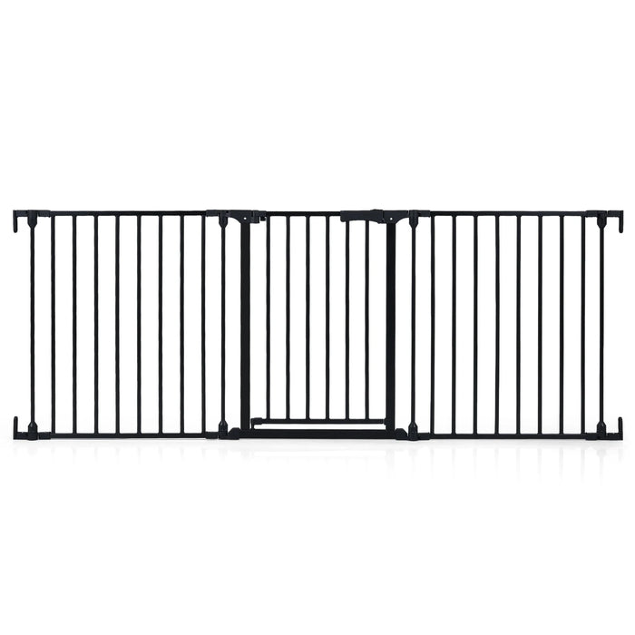 Baby Gate for Stairs Doorways 3-Panel Hardware-Mounted Safety Pet Gate-