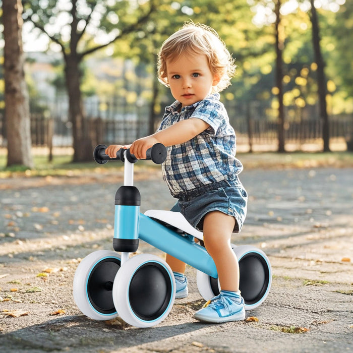 No Pedal Baby 4 Wheels Balance Bike with Non-slip Handlerbar-Pink