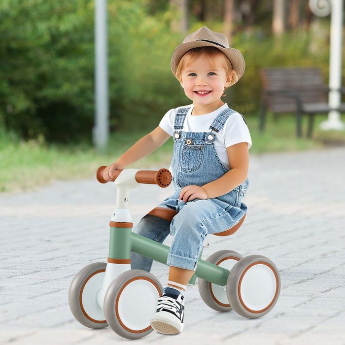 Baby Balance Bike with Height Adjustable Handle and Seat-