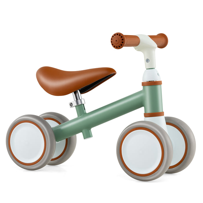 Baby Balance Bike with Height Adjustable Handle and Seat-