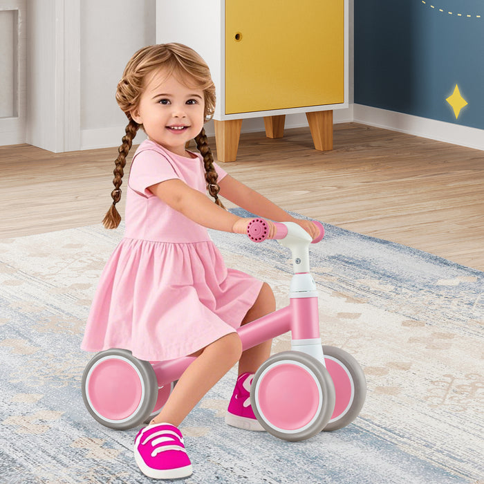 Baby Balance Bike with Height Adjustable Handle and Seat-