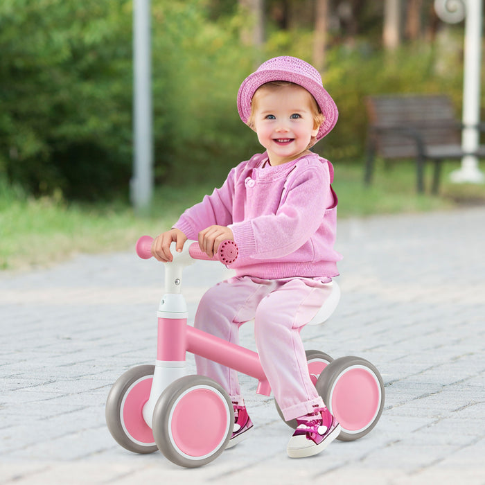 Baby Balance Bike with Height Adjustable Handle and Seat-