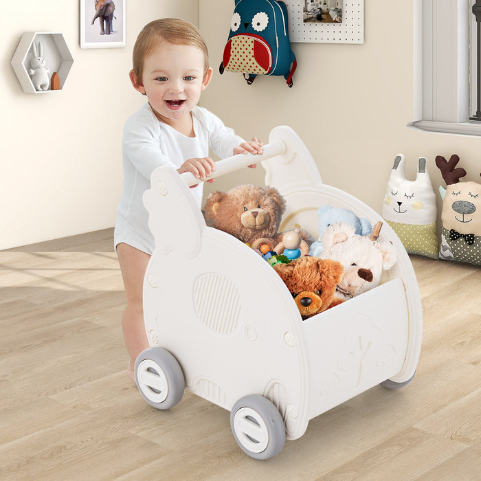 Baby Walker Push Toy 4-Wheel Toddler Toy Cart Elephant Shape-