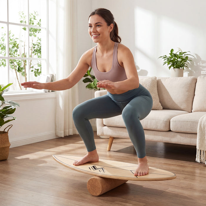 Balance Board Trainer with Roller Fun Workout Equipment-