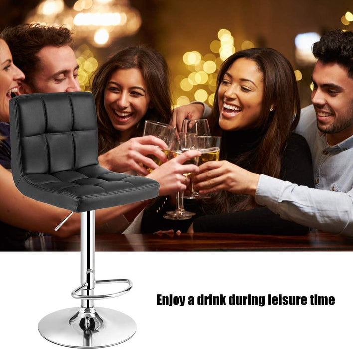 Bar Stool Set of 2 with 360° Swivel Design-