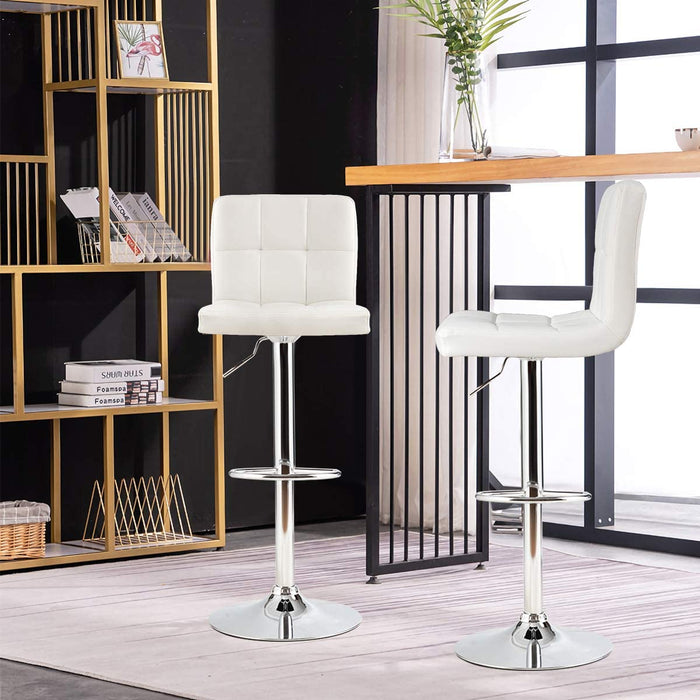 Bar Stool Set of 2 with 360° Swivel Design-