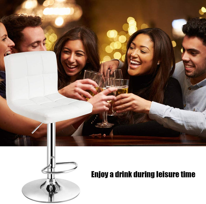 Bar Stool Set of 2 with 360° Swivel Design-