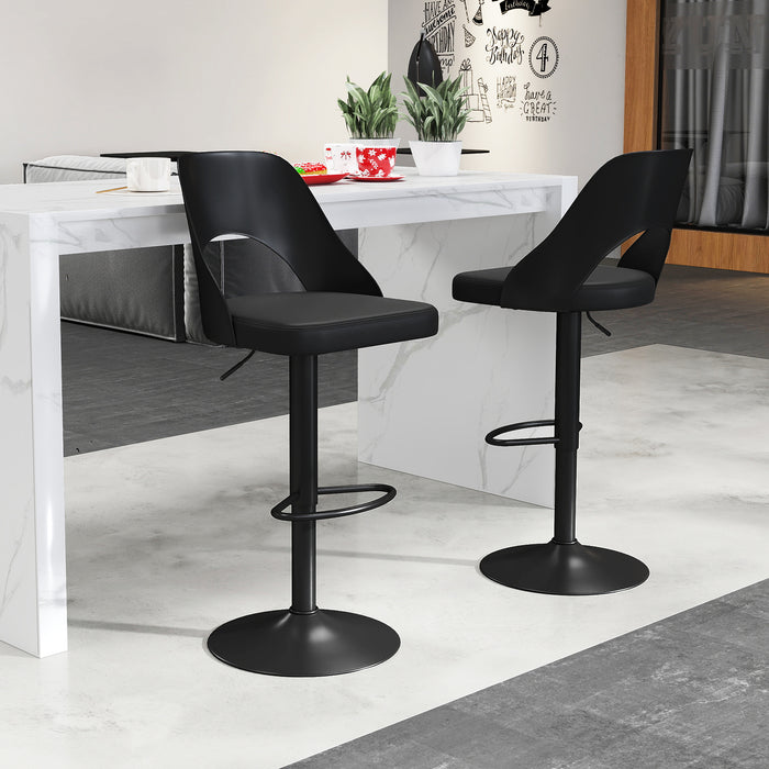 Bar Stools Set of 2 Ergonomic Counter Height Stools-