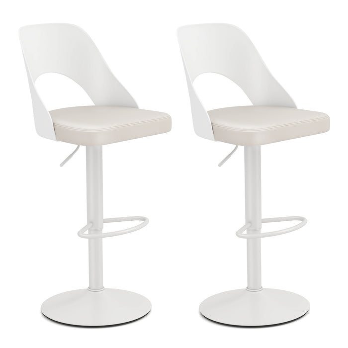 Bar Stools Set of 2 Ergonomic Counter Height Stools-