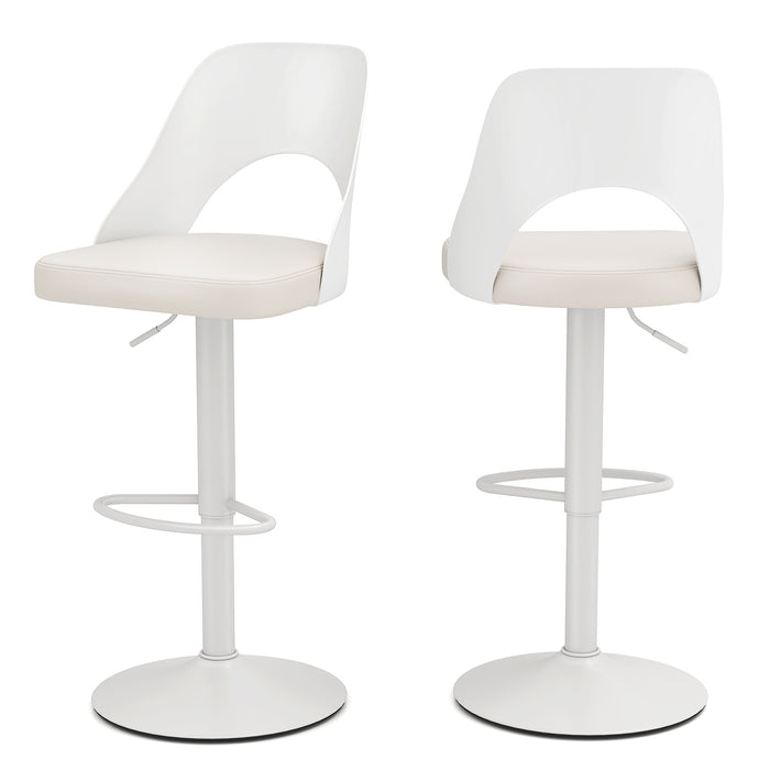 Bar Stools Set of 2 Ergonomic Counter Height Stools-