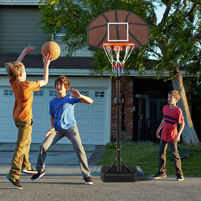 Basketball Hoop 5.6-6.5 FT - Height Adjustable Sports Gear for Children - Ideal for Young Basketball Enthusiasts