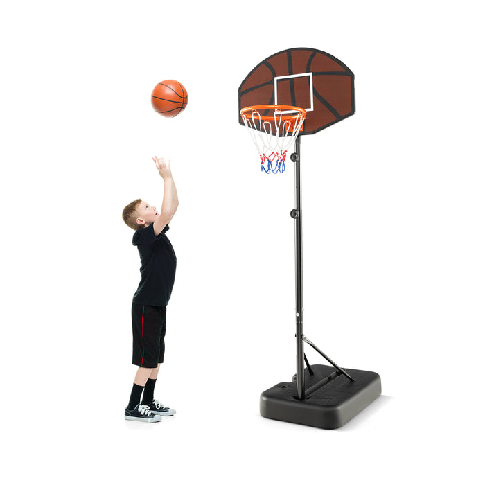 Basketball Hoop 5.6-6.5 FT - Height Adjustable Sports Gear for Children - Ideal for Young Basketball Enthusiasts