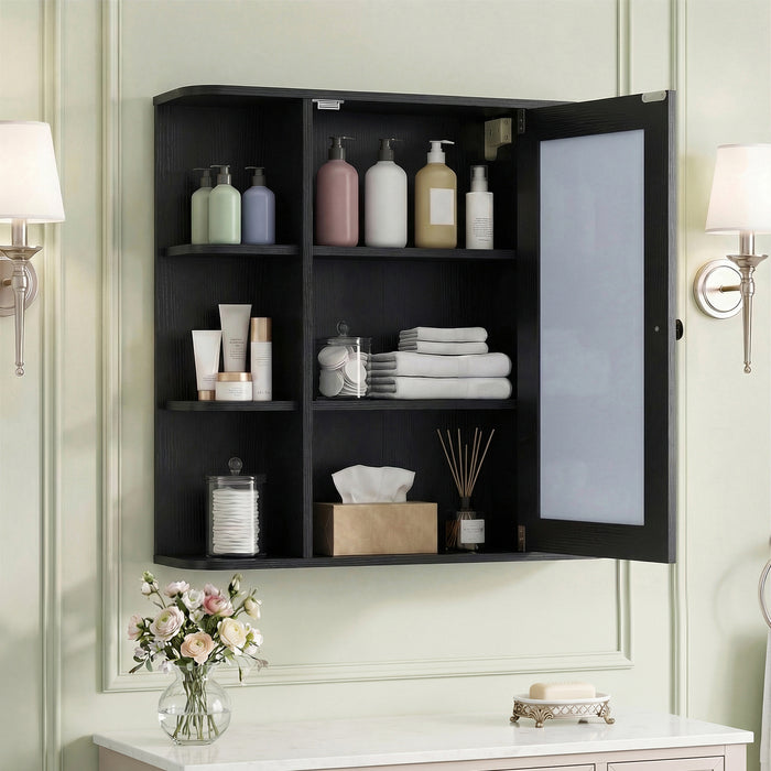 Bathroom Wall Cabinet with Mirror 3 Internal Shelves-