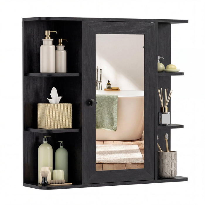Bathroom Wall Cabinet with Mirror 3 Internal Shelves-