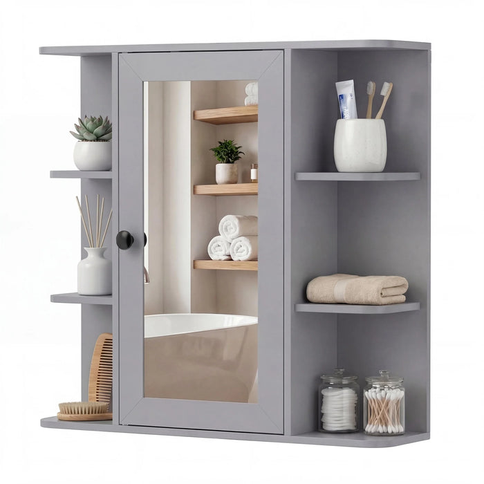 Bathroom Wall Cabinet with Mirror 3 Internal Shelves-