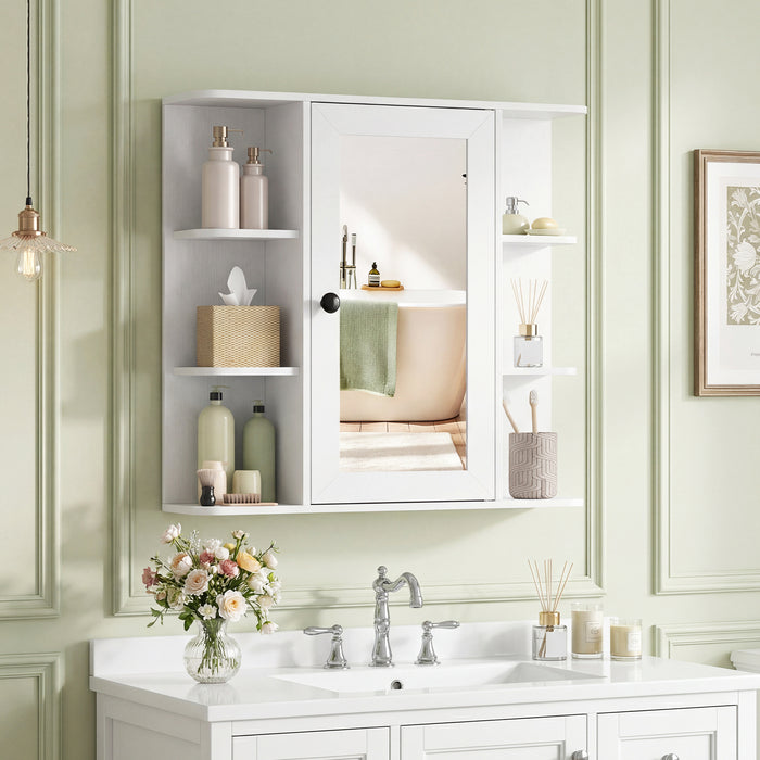 Bathroom Wall Cabinet with Mirror 3 Internal Shelves-