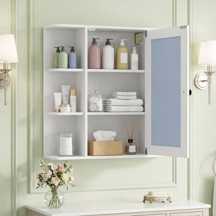 Bathroom Wall Cabinet with Mirror 3 Internal Shelves-