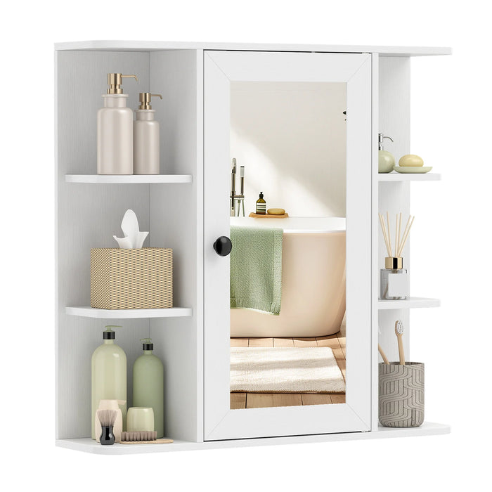 Bathroom Wall Cabinet with Mirror 3 Internal Shelves-