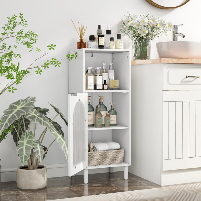 Bathroom Floor Cabinet with Adjustable Shelf for Hallway Living Room-