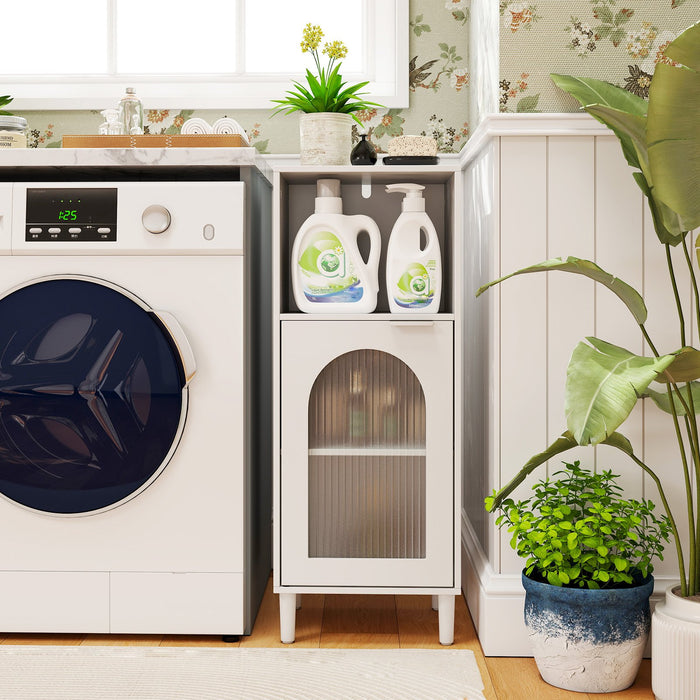 Bathroom Floor Cabinet with Adjustable Shelf for Hallway Living Room-