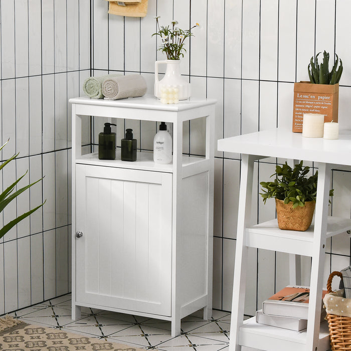 Bathroom Floor Cabinet with Single Door and Adjustable Shelf-
