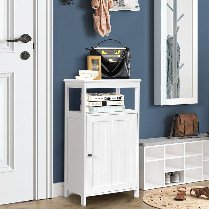 Bathroom Floor Cabinet with Single Door and Adjustable Shelf-