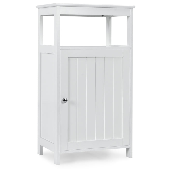 Bathroom Floor Cabinet with Single Door and Adjustable Shelf-