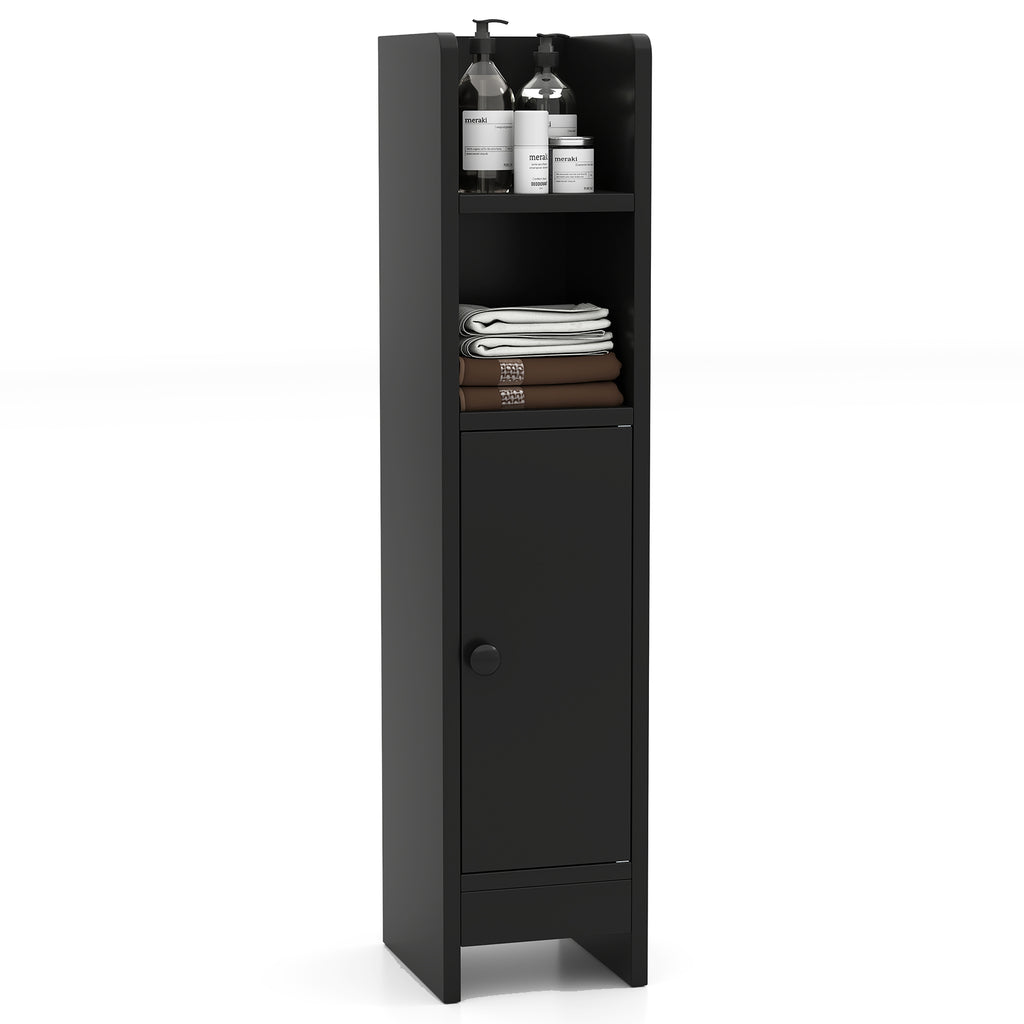 Bathroom Storage Cabinet with Door and Adjustable Shelves-