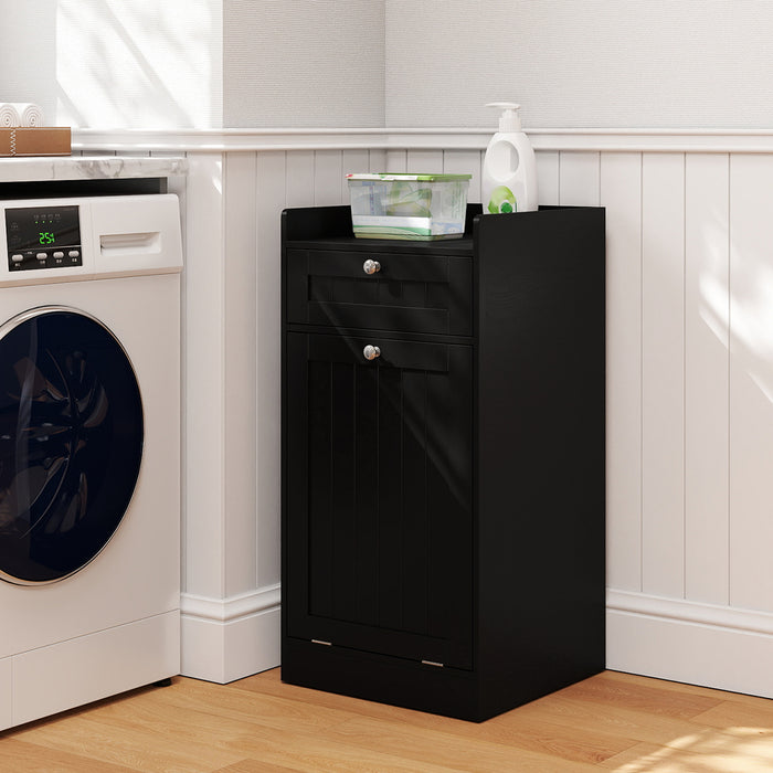 Bathroom Storage Cabinet with Drawer and Removable Hamper-