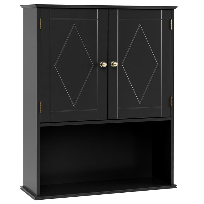 Bathroom Wall Cabinet with Open Shelf and Adjustable Shelf-