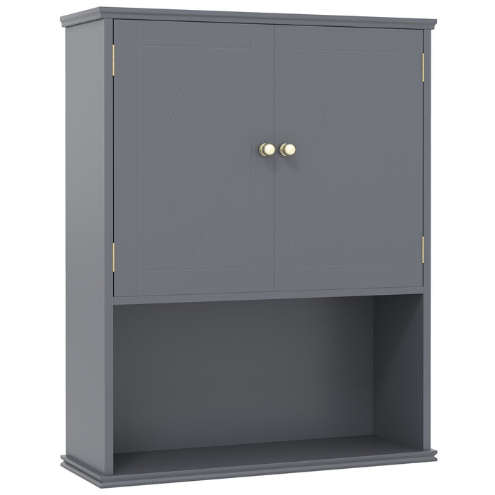 Bathroom Wall Cabinet with Open Shelf and Adjustable Shelf-