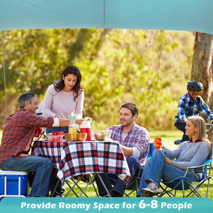 Beach Canopy Shields Model 300x300cm - Large Beach Tent, Sun Shelter, Fits 6-8 Persons - Ideal Summer Protection for Groups and Families