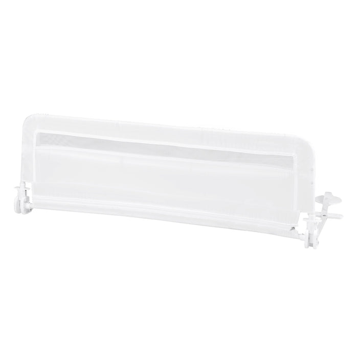 /120 CM Foldable Baby Bed Rail with Removable Washable Cover and Safety Strap-White-