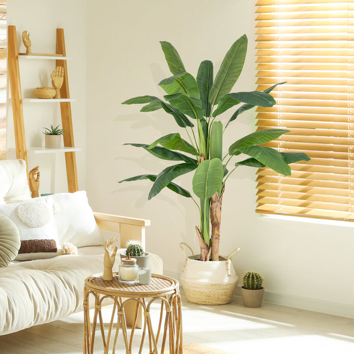 Bird of Paradise Artificial Plant Faux Banana Leaf Tree