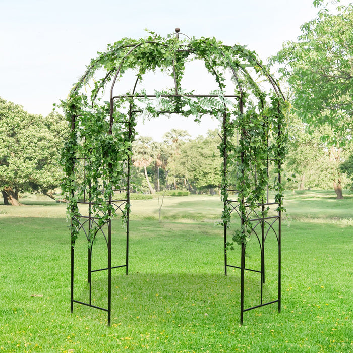 212CM Wide x 258CM High Birdcage Shape Garden Arbor for Climbing Plants-