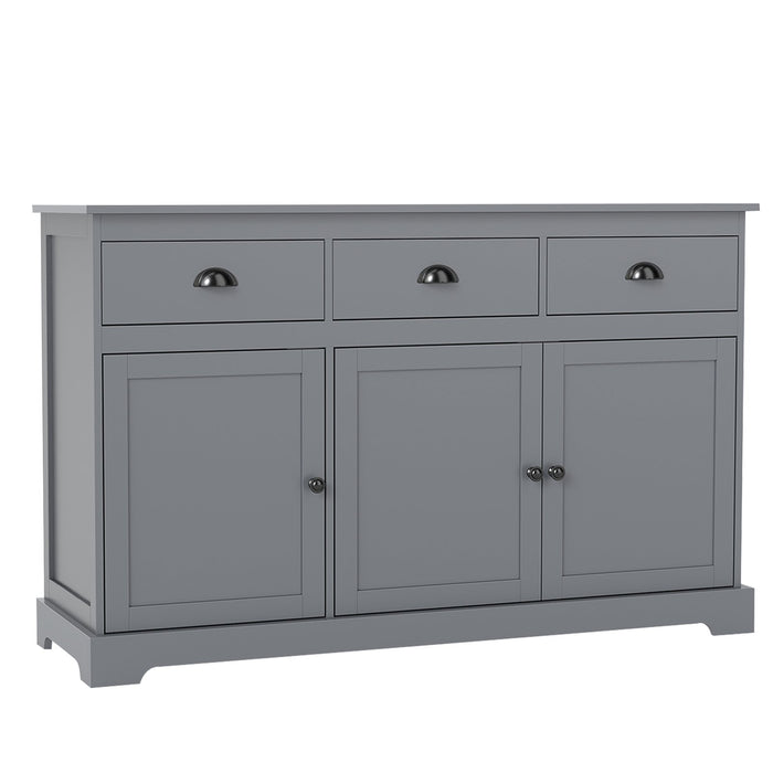 Modern Buffet Sideboard 136cm Storage Cabinet with 3 Drawers-