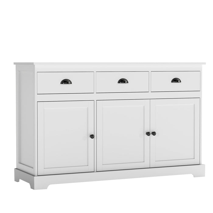 Modern Buffet Sideboard 136cm Storage Cabinet with 3 Drawers-
