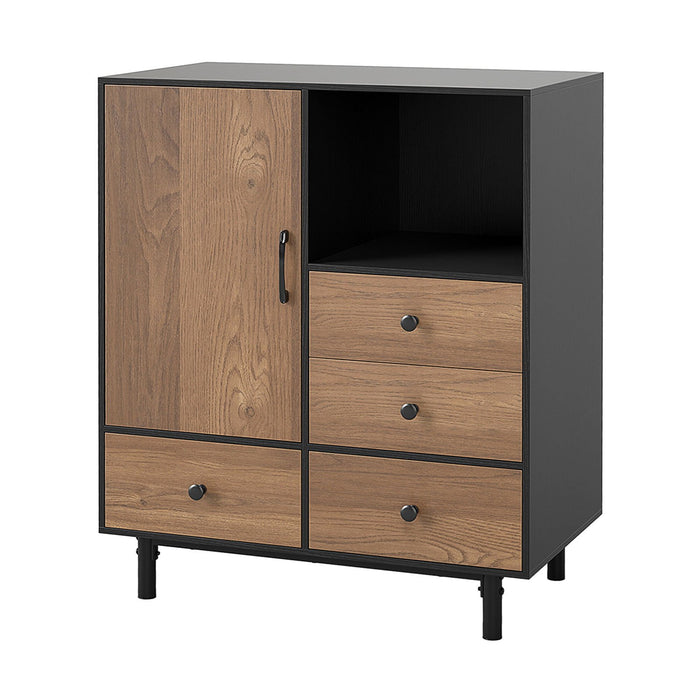 Buffet Sideboard Mid Century Modern Storage Cabinet with 4 Drawers-