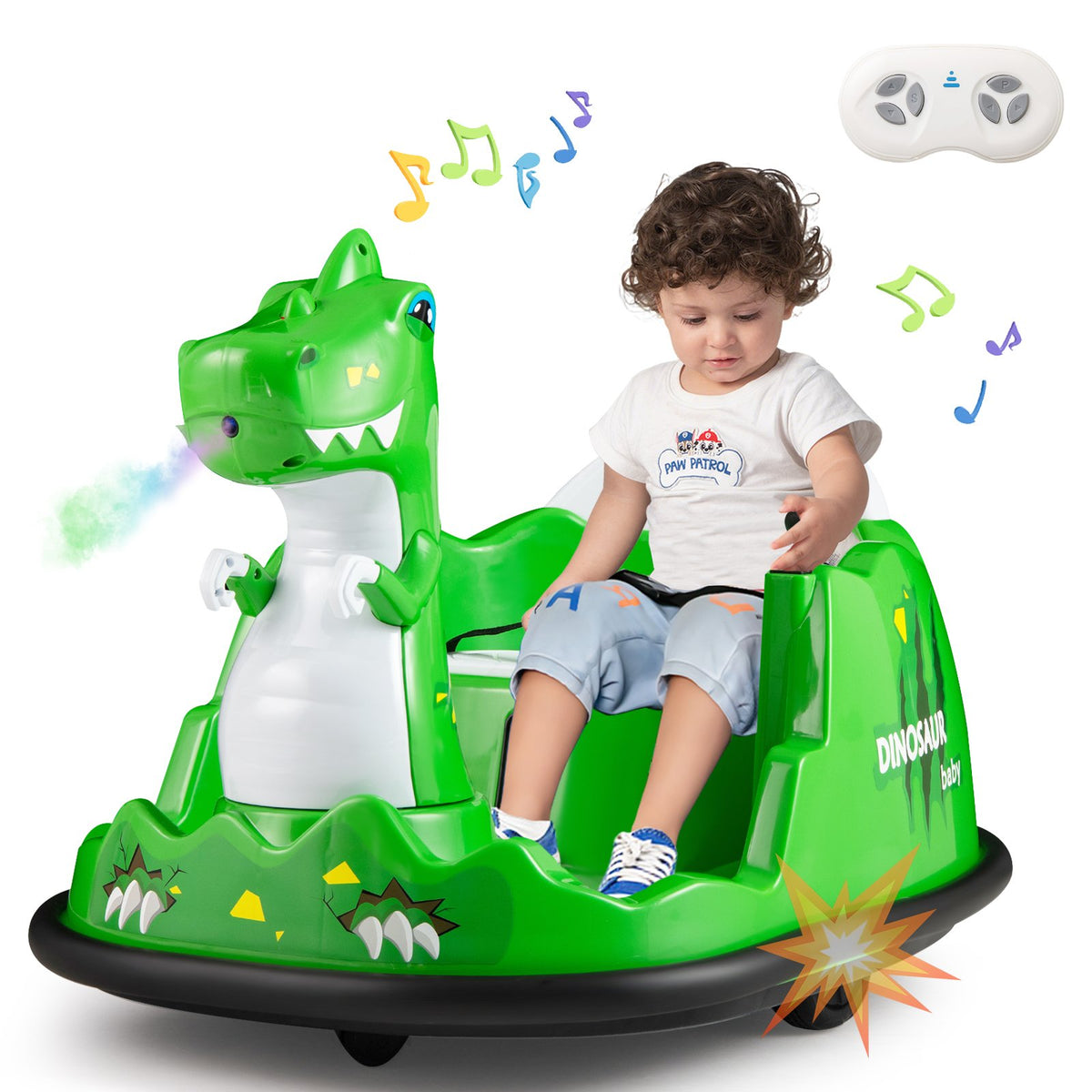 Bumper Car 12V Ride on Bumping Toy with Remote Control-