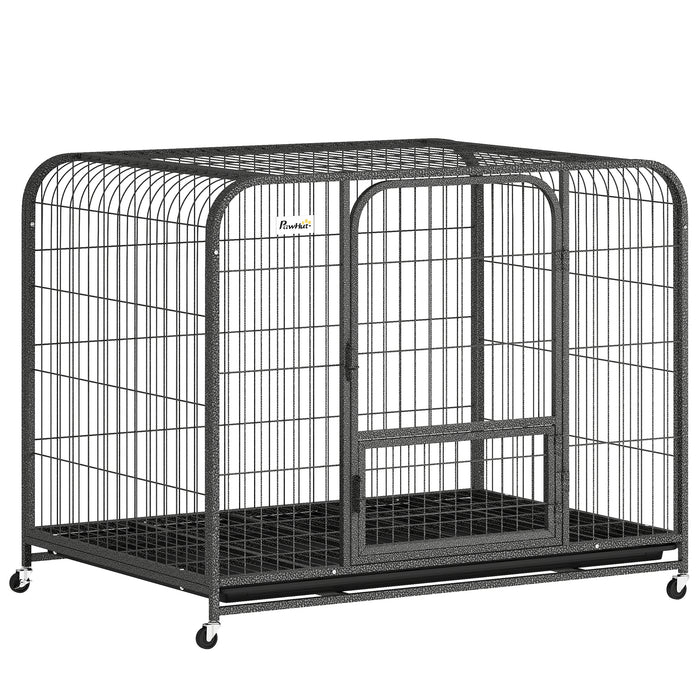 PawHut Heavy Duty Dog Crate,109 x 72 x 85 cm, Large Dog Cage for Small to Large Breeds