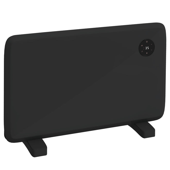 HOMCOM 1.2kW Freestand/On-Wall Electric Convector Heater, with Adjustable Thermostat - Black