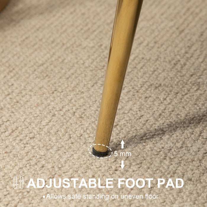 Modern Velvet Loveseat - Elegant 2-Seater Sofa with Petal Backrest & Gold Steel Legs - Ideal for Living Room and Bedroom Comfort in Cream Color