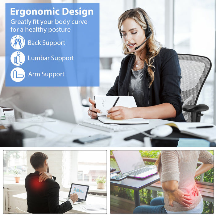 Mesh Drafting Chair with Adjustable Footrest-