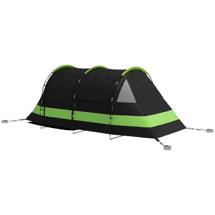 4-5 Person Blackout Camping Tent - Bedroom & Living Room, 3000mm Waterproof for Fishing, Hiking, Festivals - Ideal Shelter for Outdoor Enthusiasts