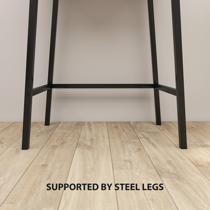 HOMCOM Vanity Desk with Flip-Up Mirror, Industrial Dressing Table with 16 Small Compartments for Bedroom, Natural Wood Effect