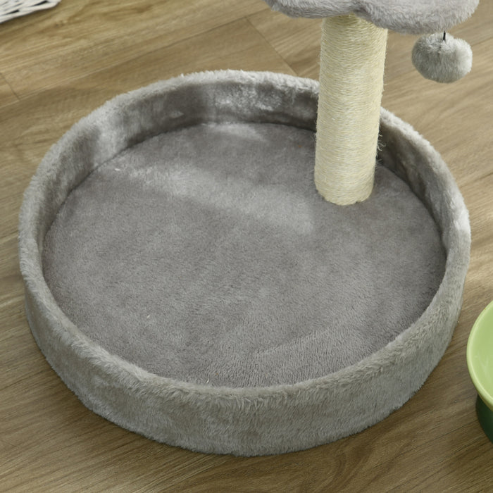 Cat Claw 44cm Tower - Light Grey Sisal Scratching Post for Cats - Ideal for Claw Maintenance & Play