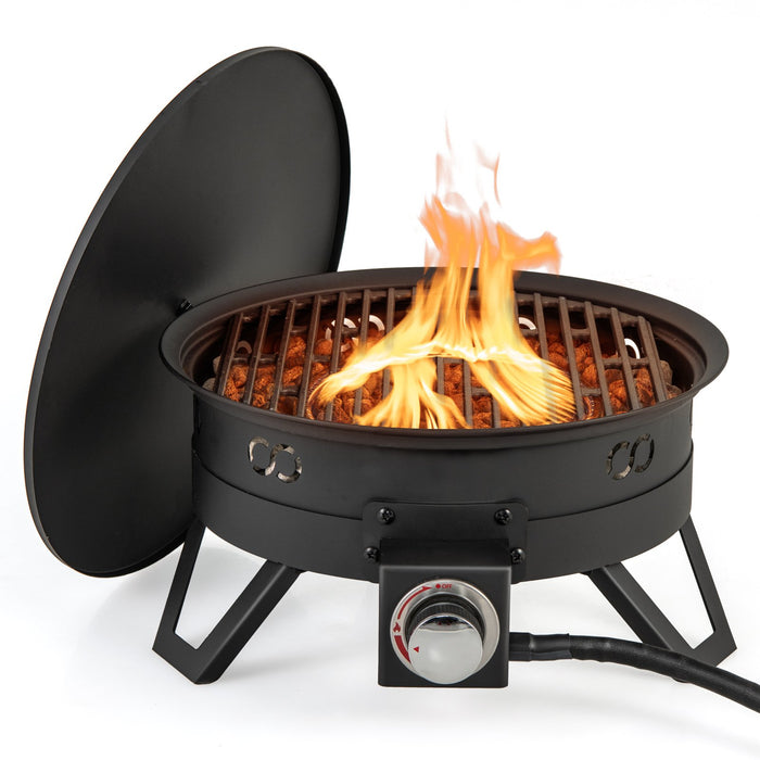 Camping 44cm 58000 BTU Propane Firepit Portable Gas Fire Pit