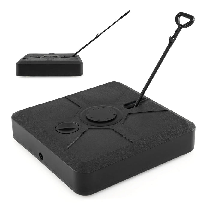 Cantilever Umbrella Base with Wheels and Retractable Pull Rod 150 kg Water and Sand-