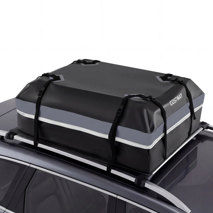 Car Rooftop Cargo Carrier Waterproof Heavy-Duty PVC Roof Bag Storage Bag-Orange-