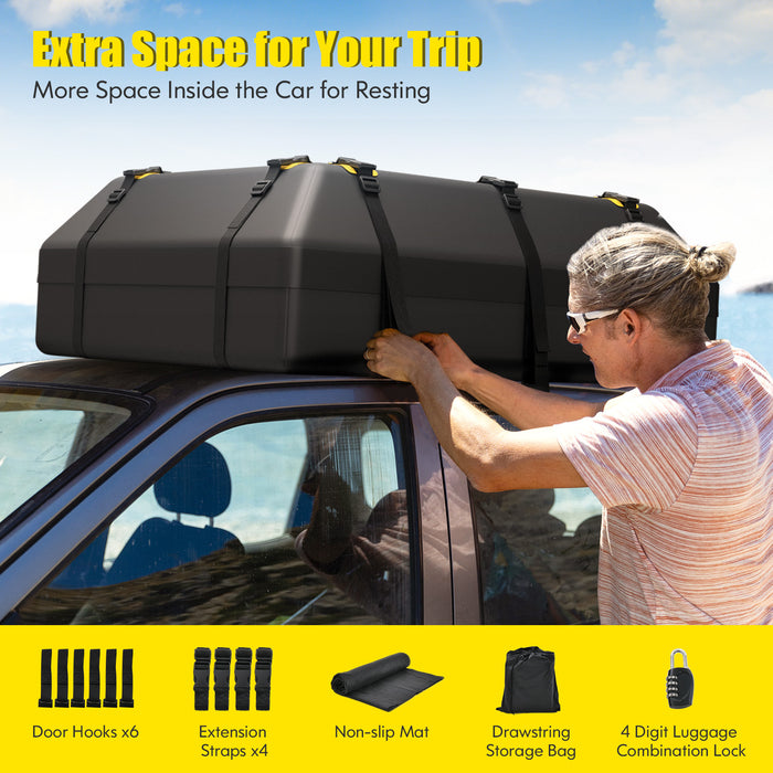 600L Car Roof Bag - Universal Carrier for All Vehicles, With or Without Roof Racks - Ideal Storage Solution for Road Trips and Traveling